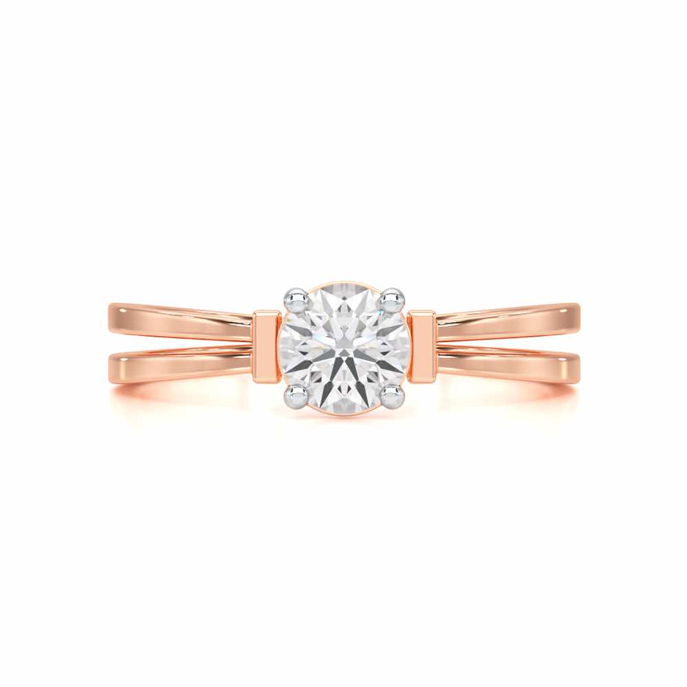 Adorned Solitaire Ring - Rose Gold - Image 4