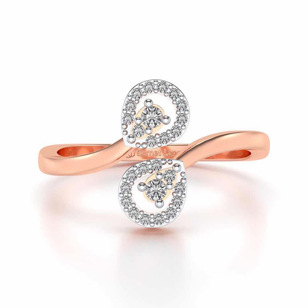 Amazia Silver Ring - Rose Gold - Image 5