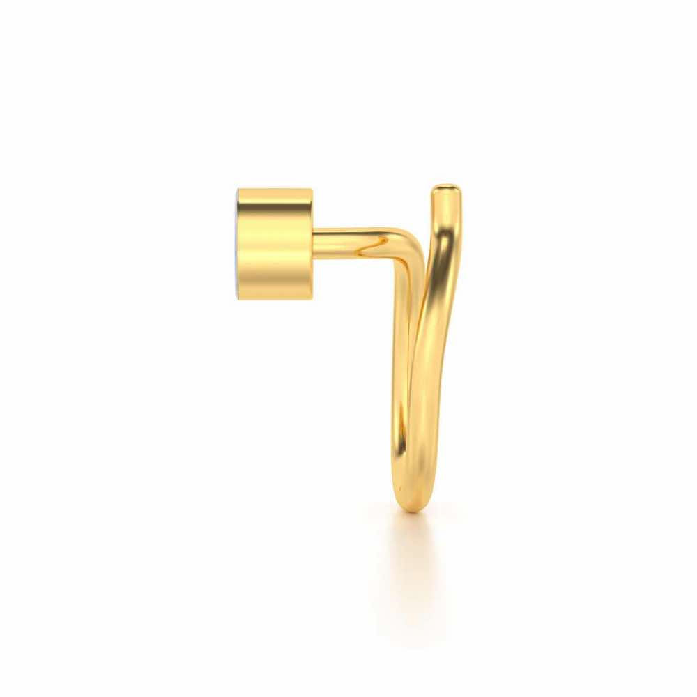Aquila Silver Nosepin - Yellow Gold - Image 4