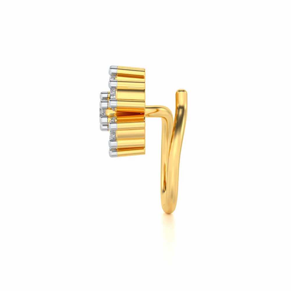 Astrea Silver Nosepin - Yellow Gold - Image 4