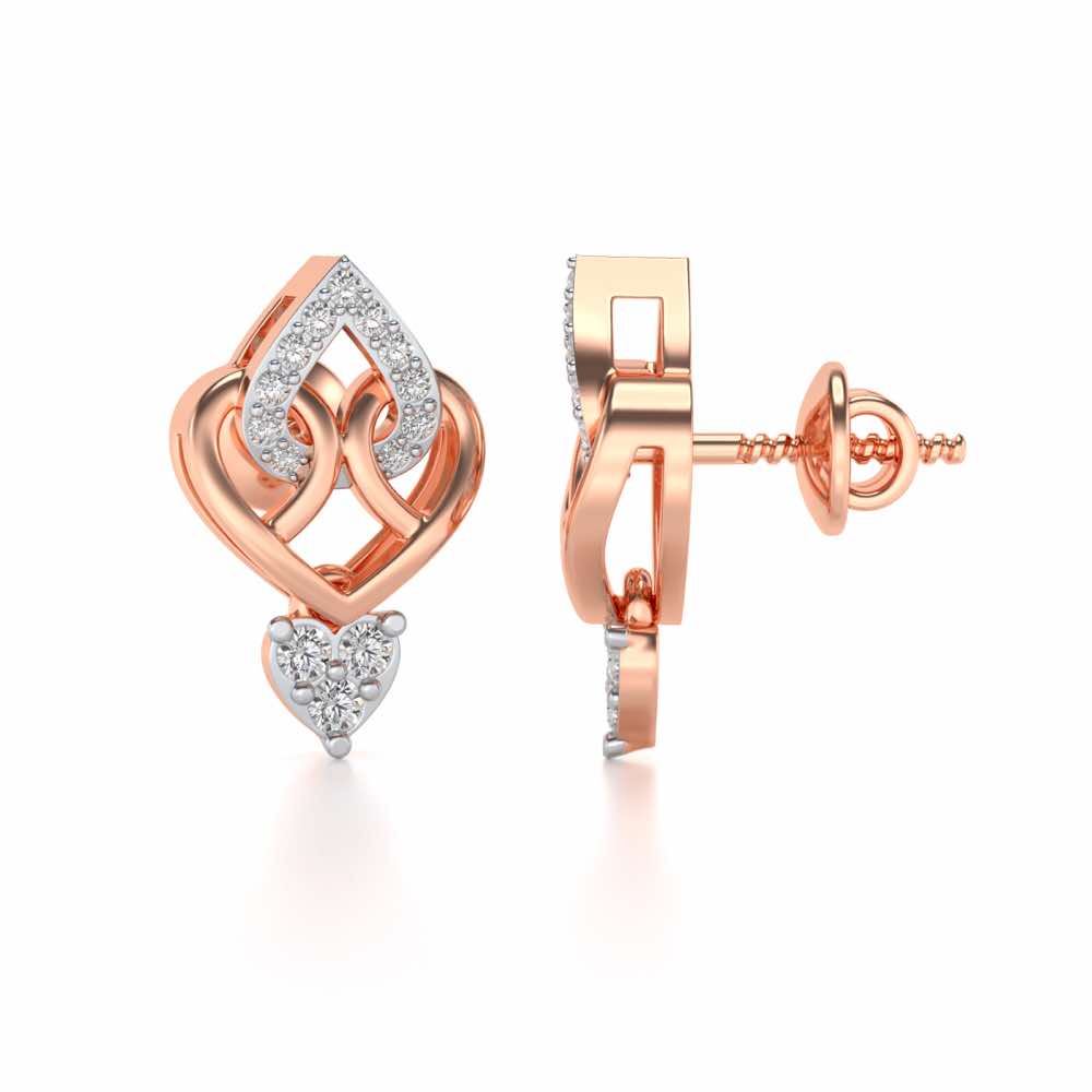 Barshisa Silver Earrings - Rose Gold - Image 4