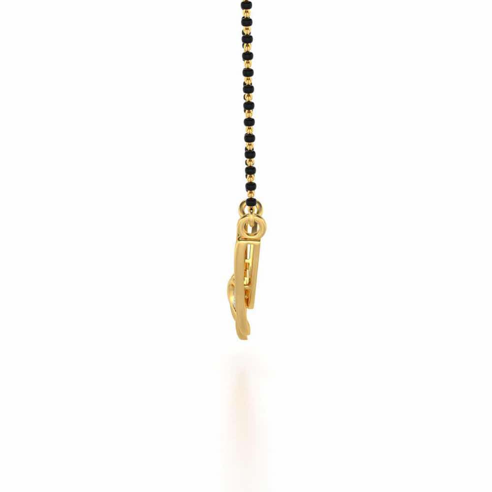 Barshisa Silver Mangalsutra - Yellow Gold - Image 4