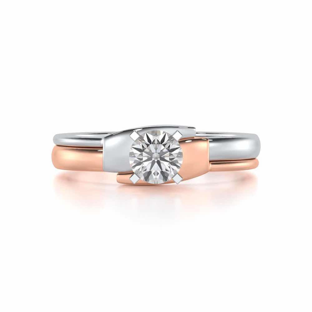Bhavya Solitaire Ring For Men - Rose Gold - Image 5