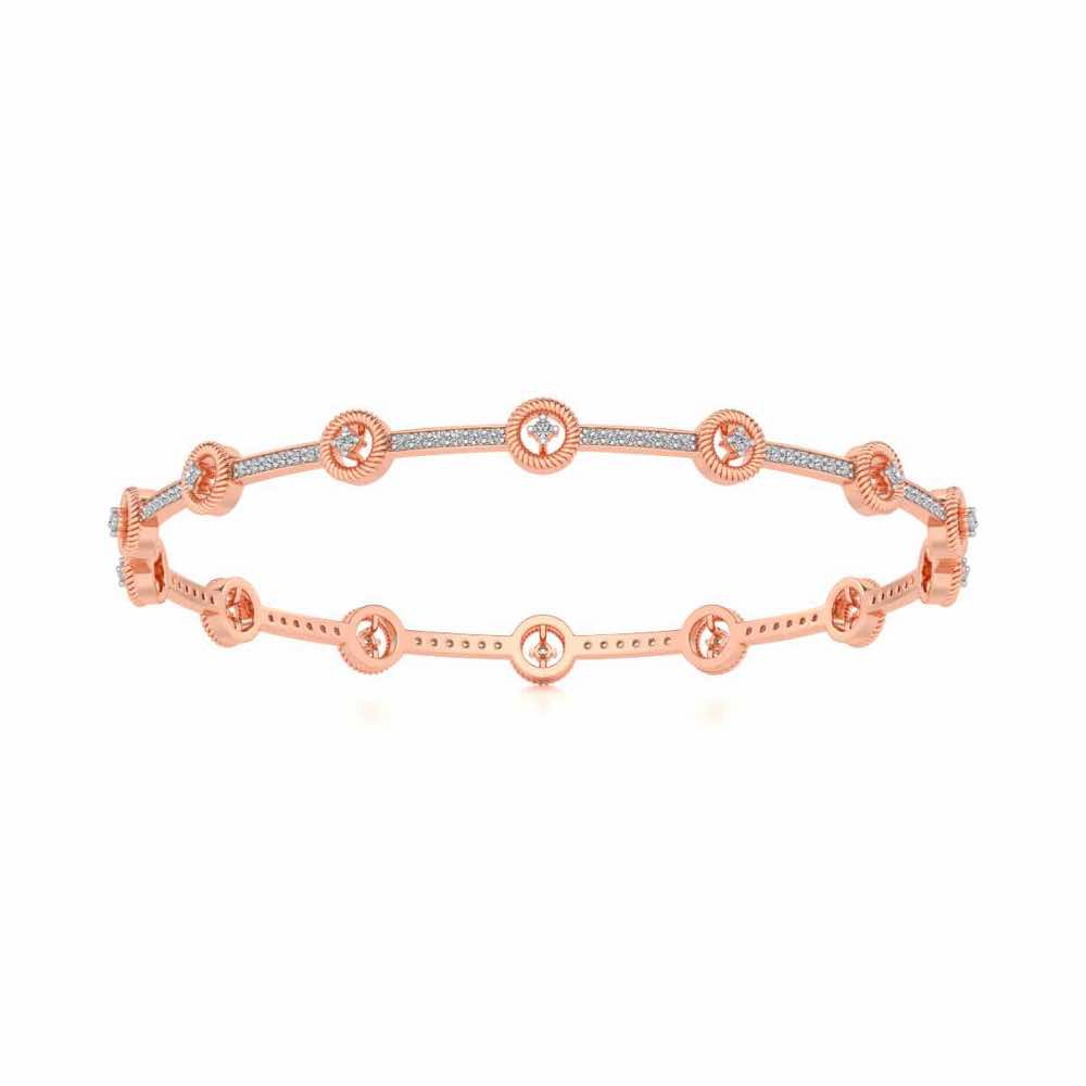 Bird Eye Silver Bangles - Rose Gold - Image 5