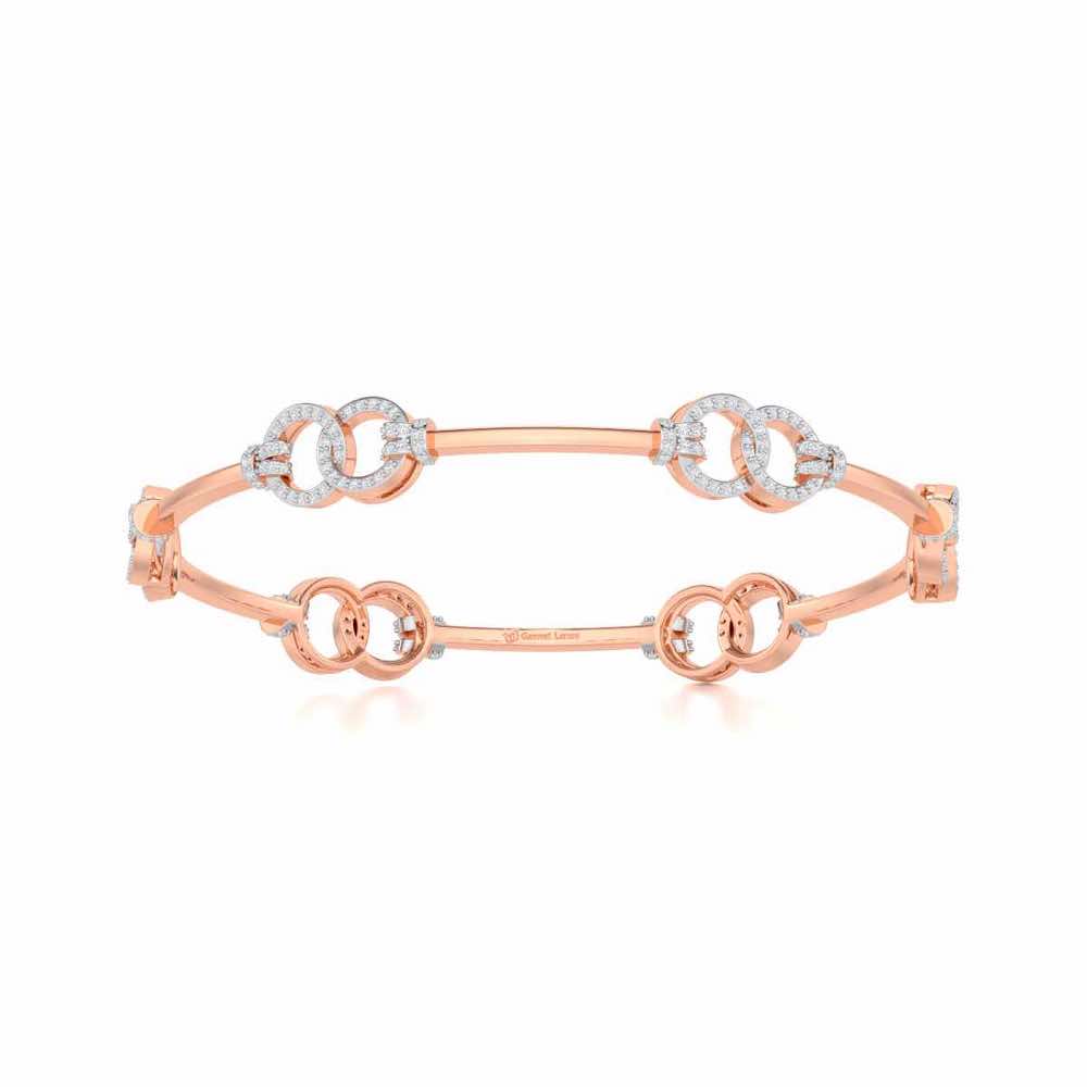 Bling Ring Silver Bangles - Rose Gold - Image 5
