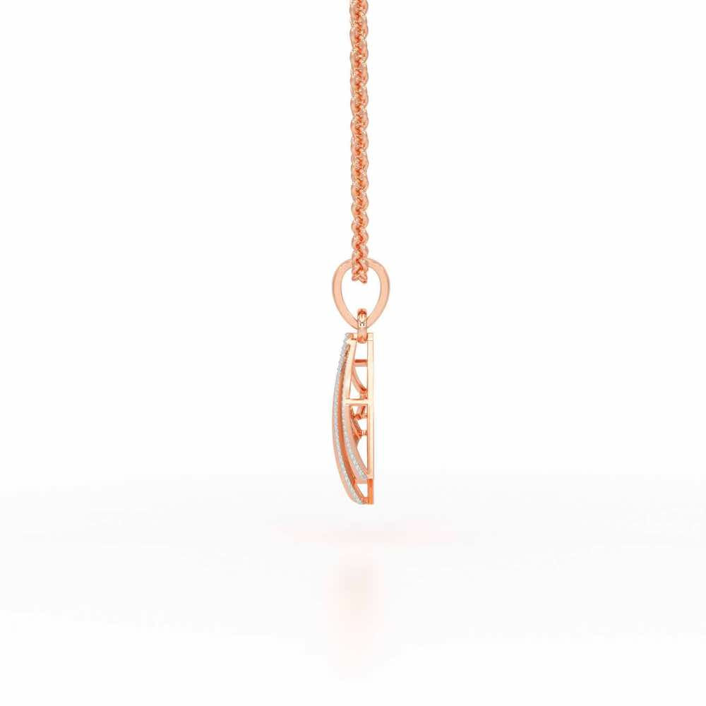 Bliss Harmony Silver Pendant - Rose Gold - Image 4