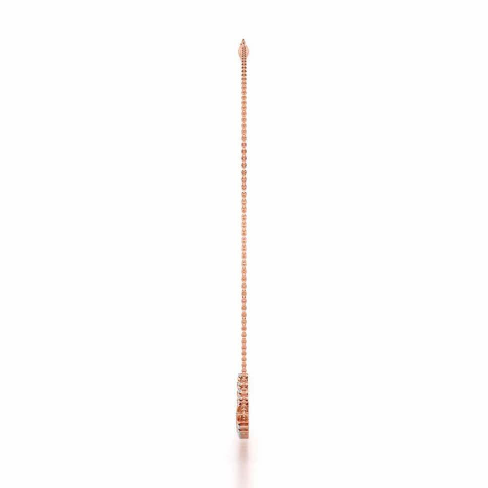 Budding Shine Silver Necklace - Rose Gold - Image 4