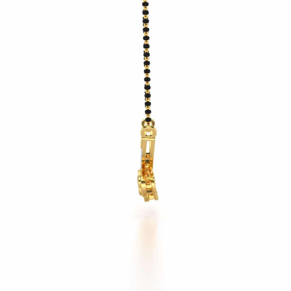 Candalini Silver Mangalsutra - Yellow Gold - Image 4