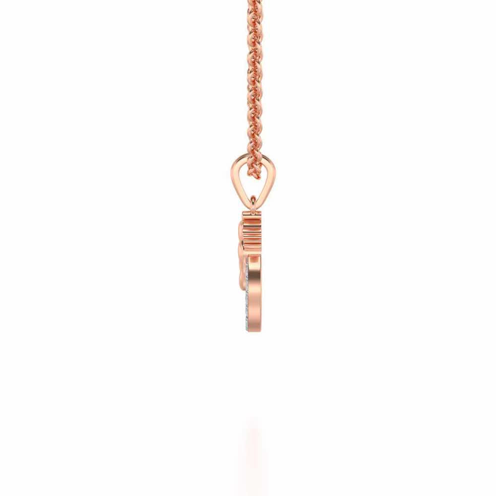 Child Feet Silver Pendant - Rose Gold - Image 4