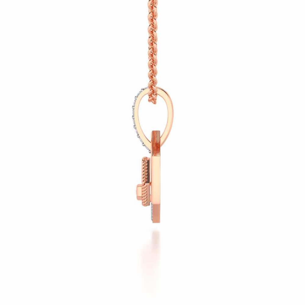Circum-Hexa Silver Pendant - Rose Gold - Image 4