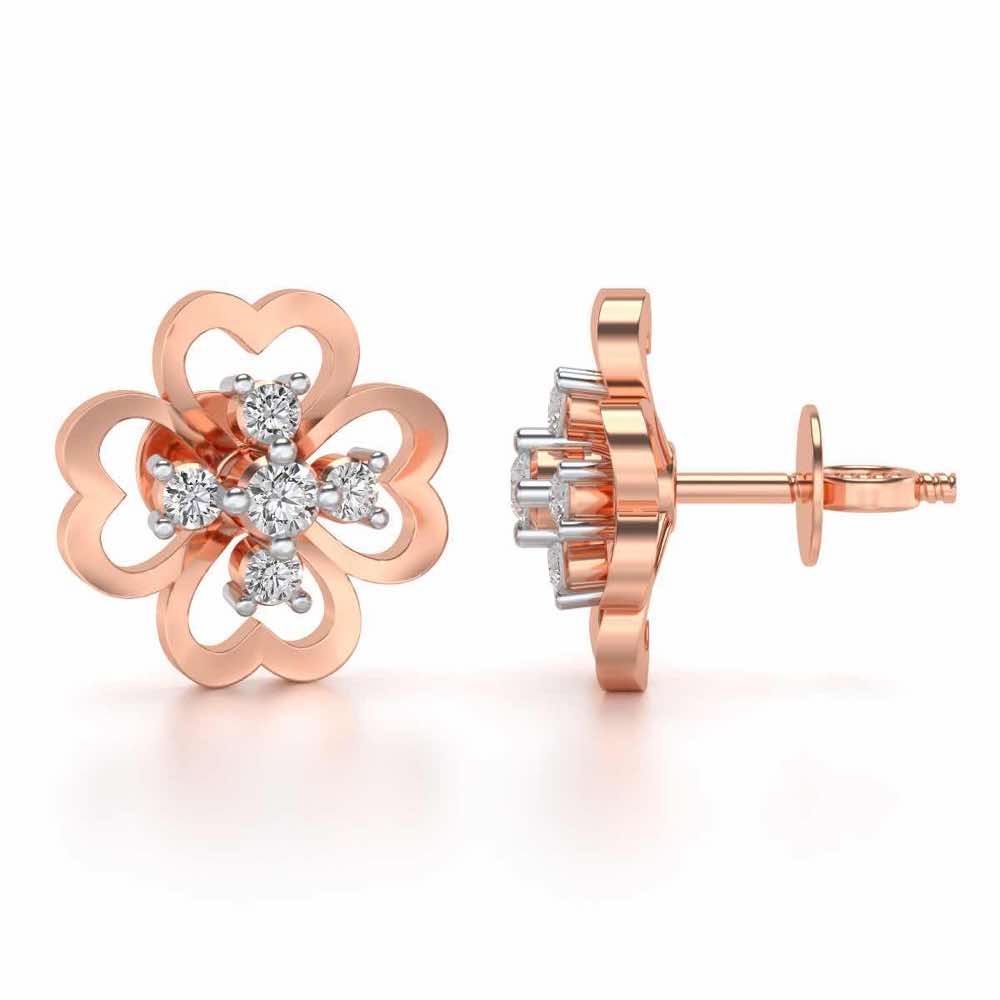 Dagon Silver Studs - Rose Gold - Image 4