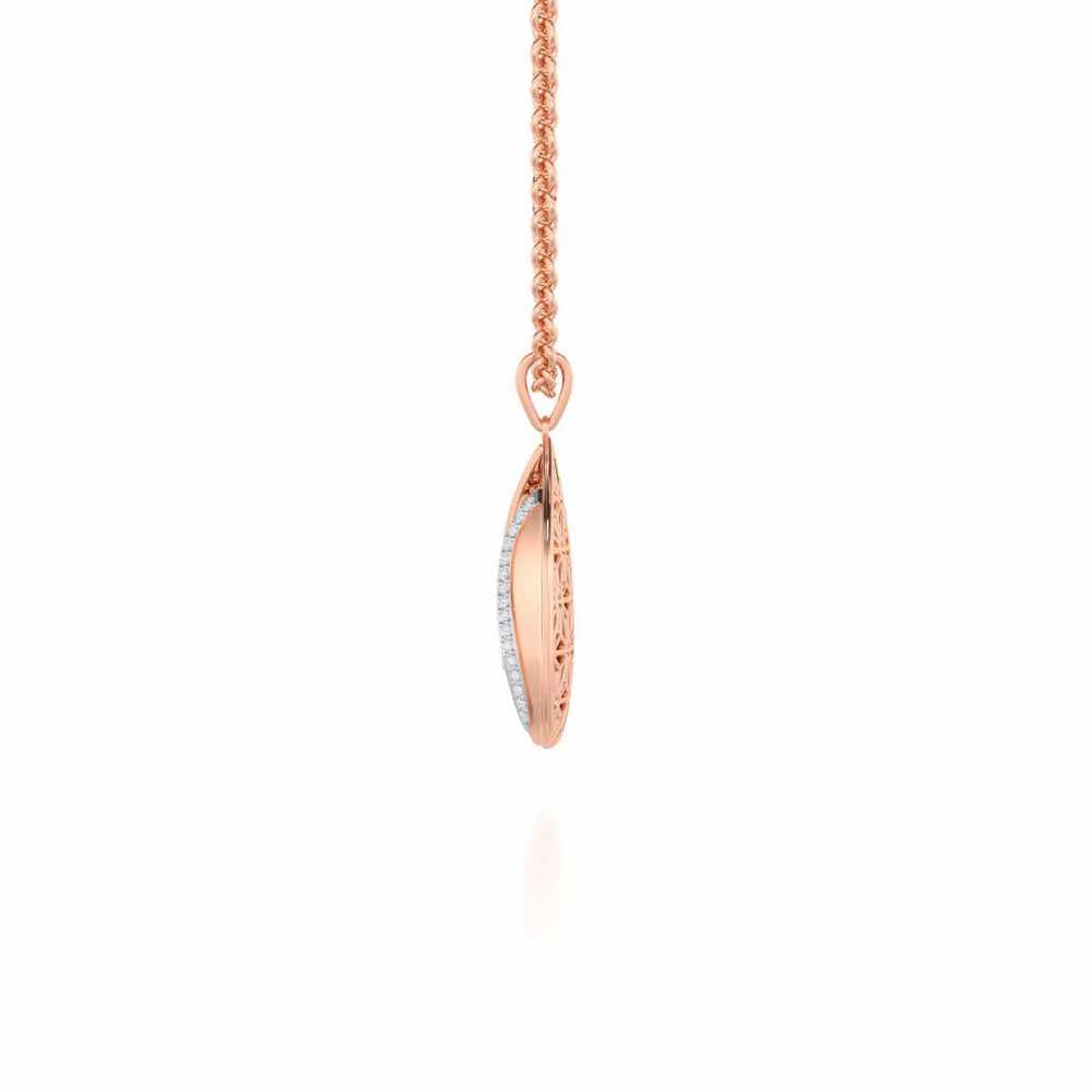 Dazzling Brilliance Silver Pendant - Rose Gold - Image 4