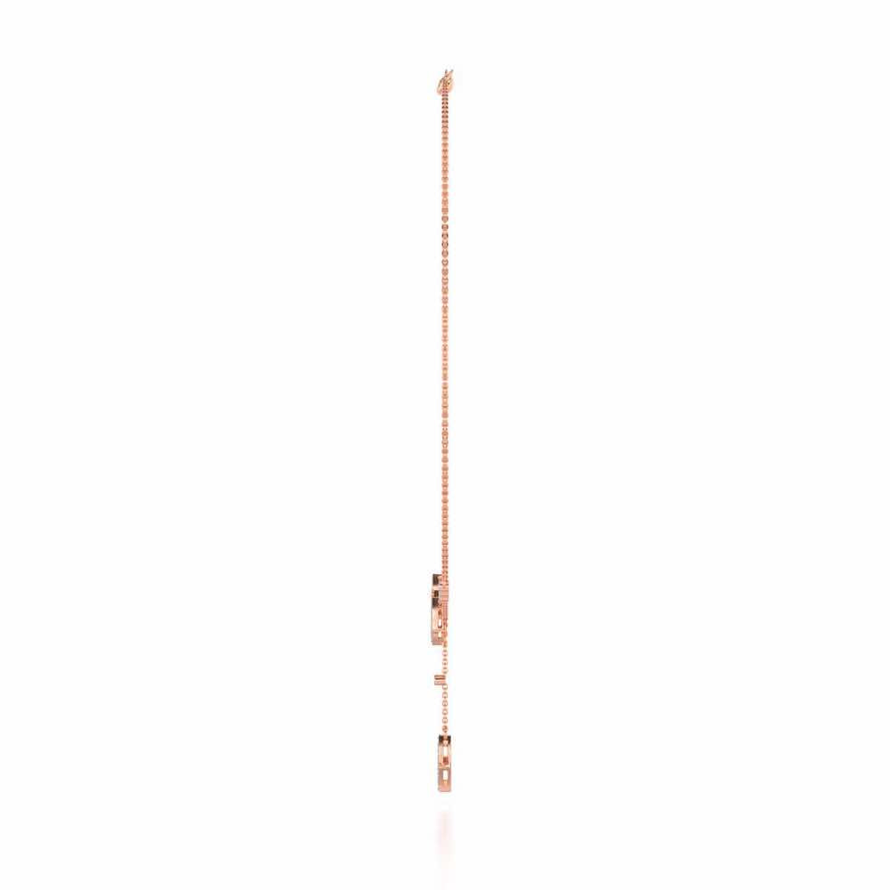 Dimant Silver Necklace - Rose Gold - Image 4