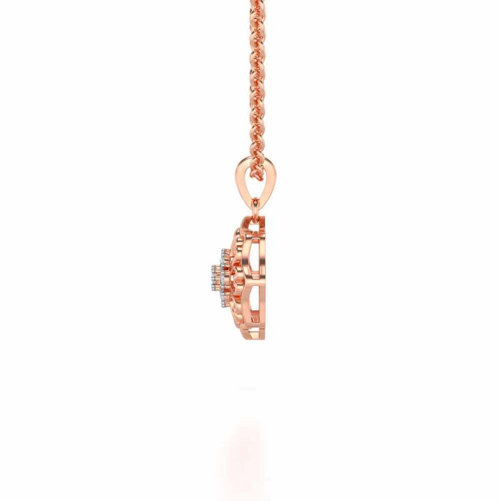 Disperse Love Silver Pendant - Rose Gold - Image 4