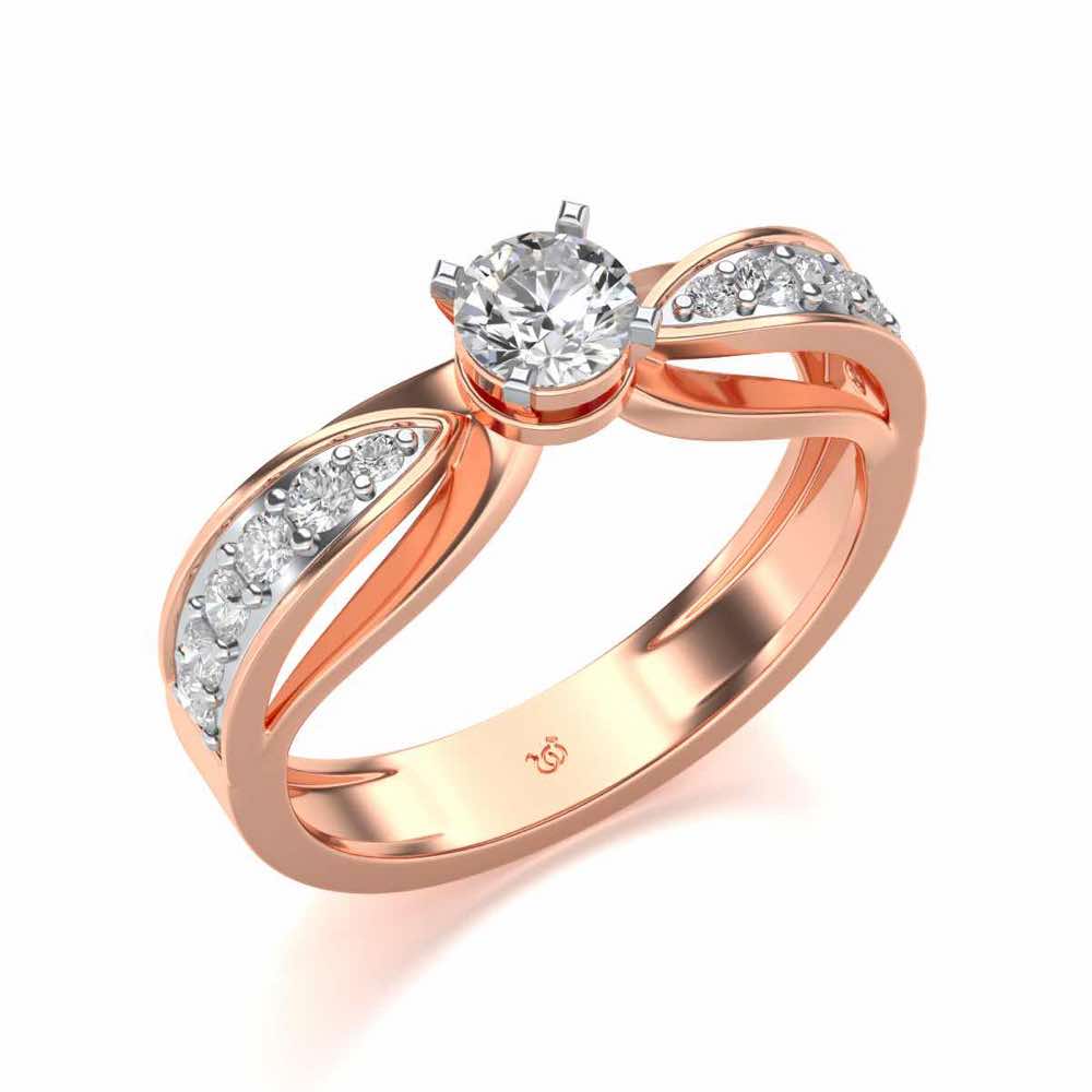 Divine Solitaire Silver Ring