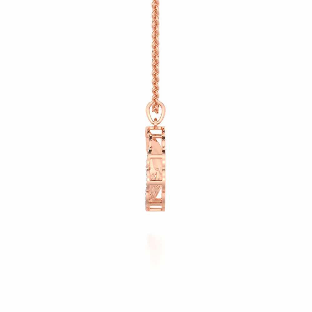 Effulgent Grace Silver Pendant - Rose Gold - Image 4