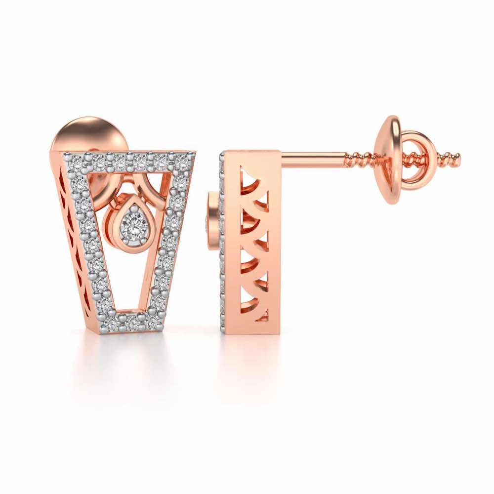 Egyptian Bliss Silver Earrings - Rose Gold - Image 4