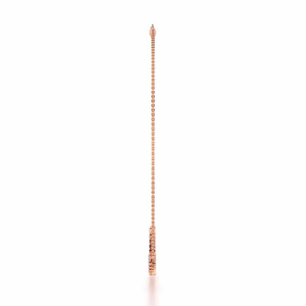 Elegance Redefined Silver Necklace - Rose Gold - Image 4