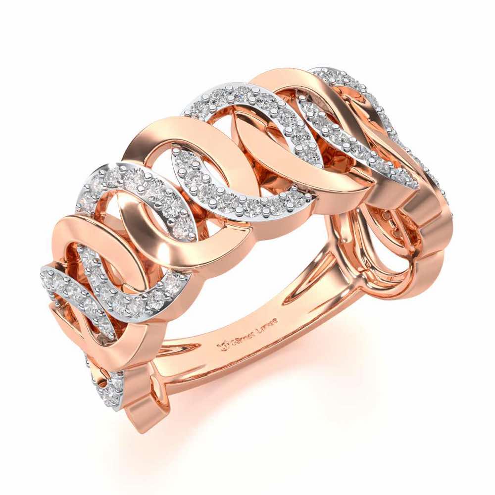 Elipse Overlap Silver Band Ring