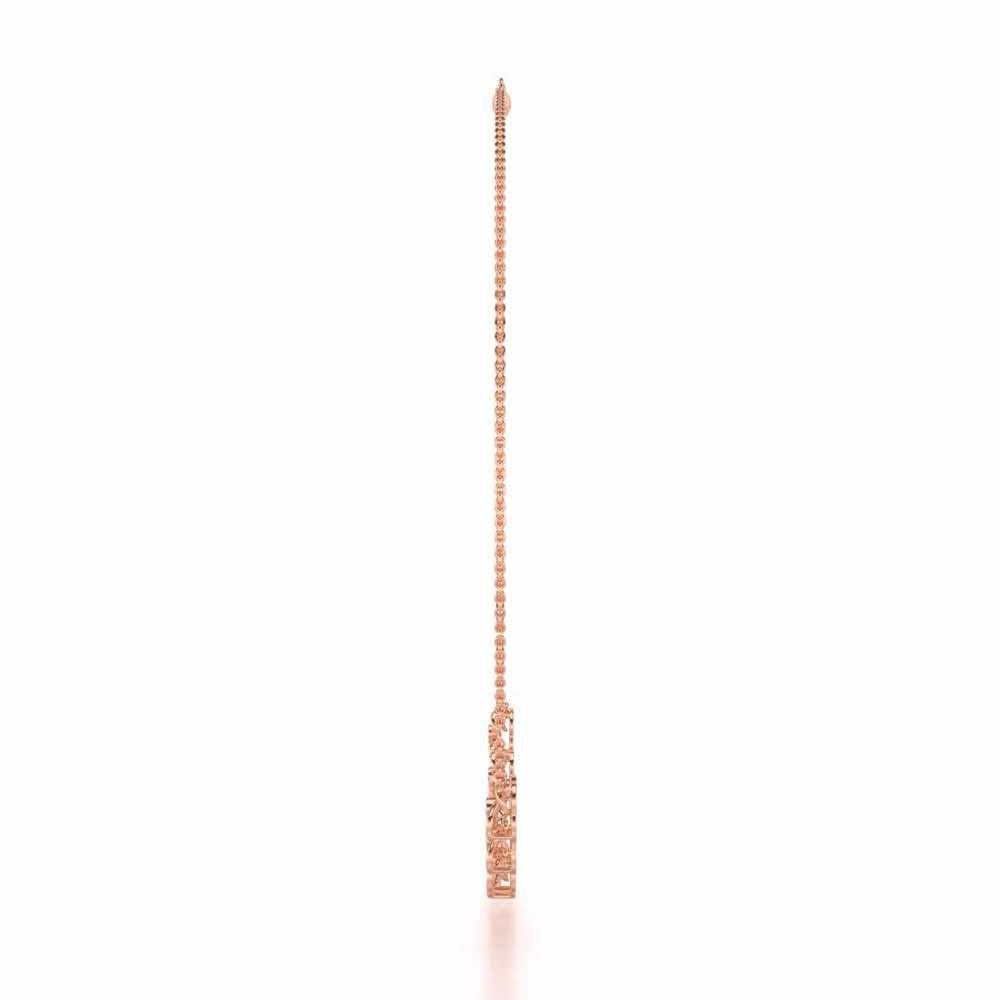 Enchanting Regalia Silver Necklace - Rose Gold - Image 4