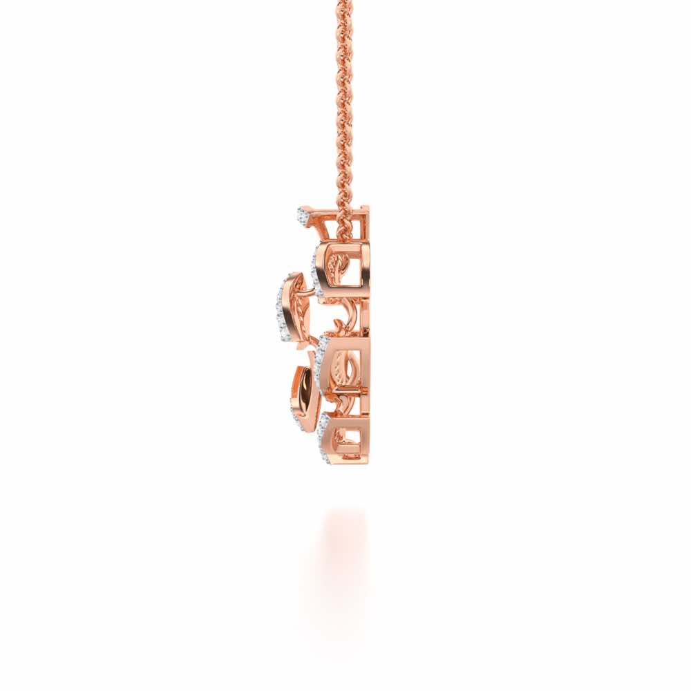 Energetic Resonance Silver Pendant - Rose Gold - Image 4