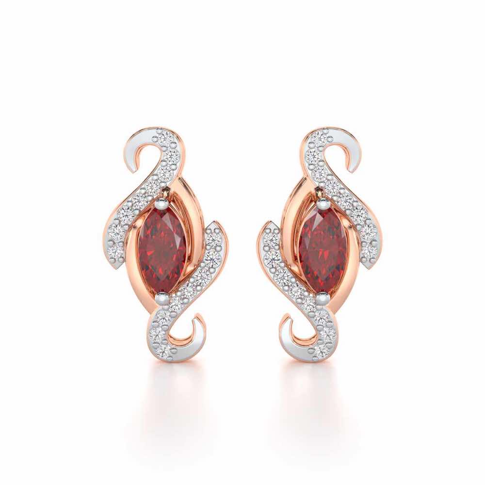 Ethereal Epiphany Garnet Silver Earrings