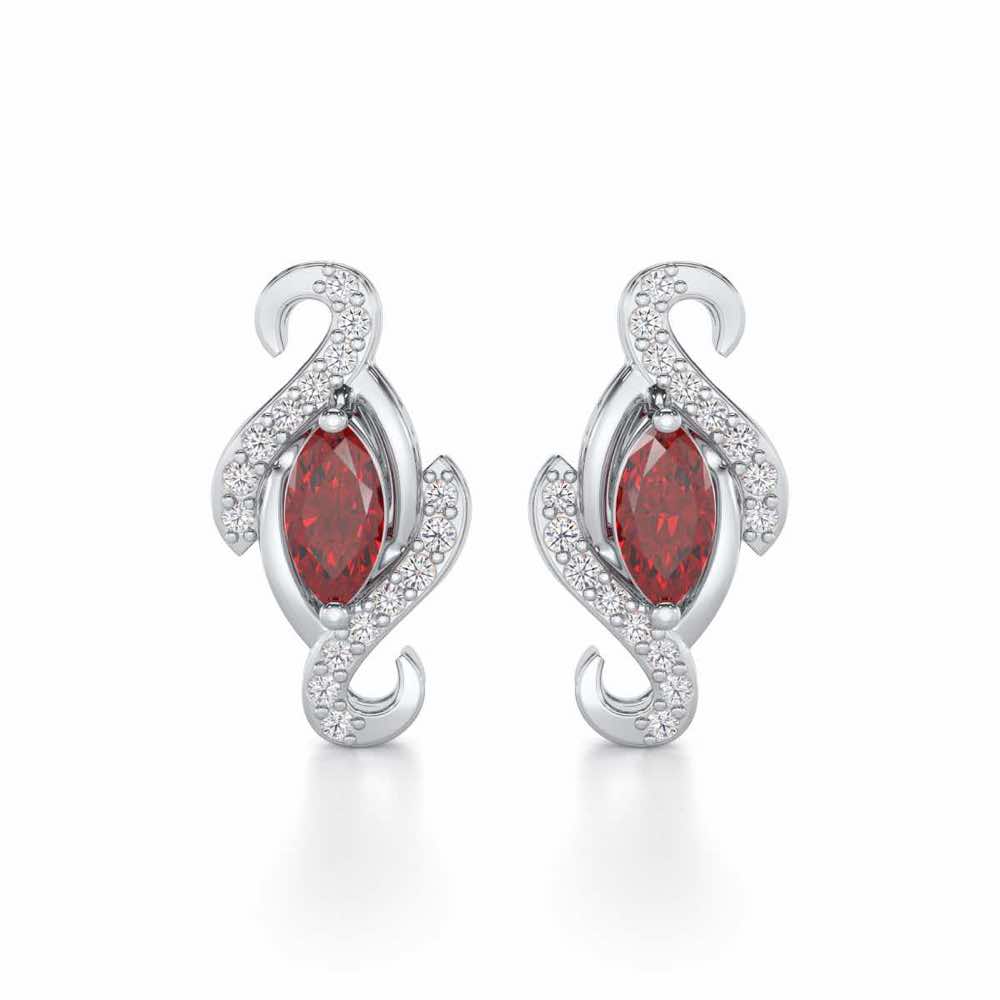 Ethereal Epiphany Garnet Silver Earrings