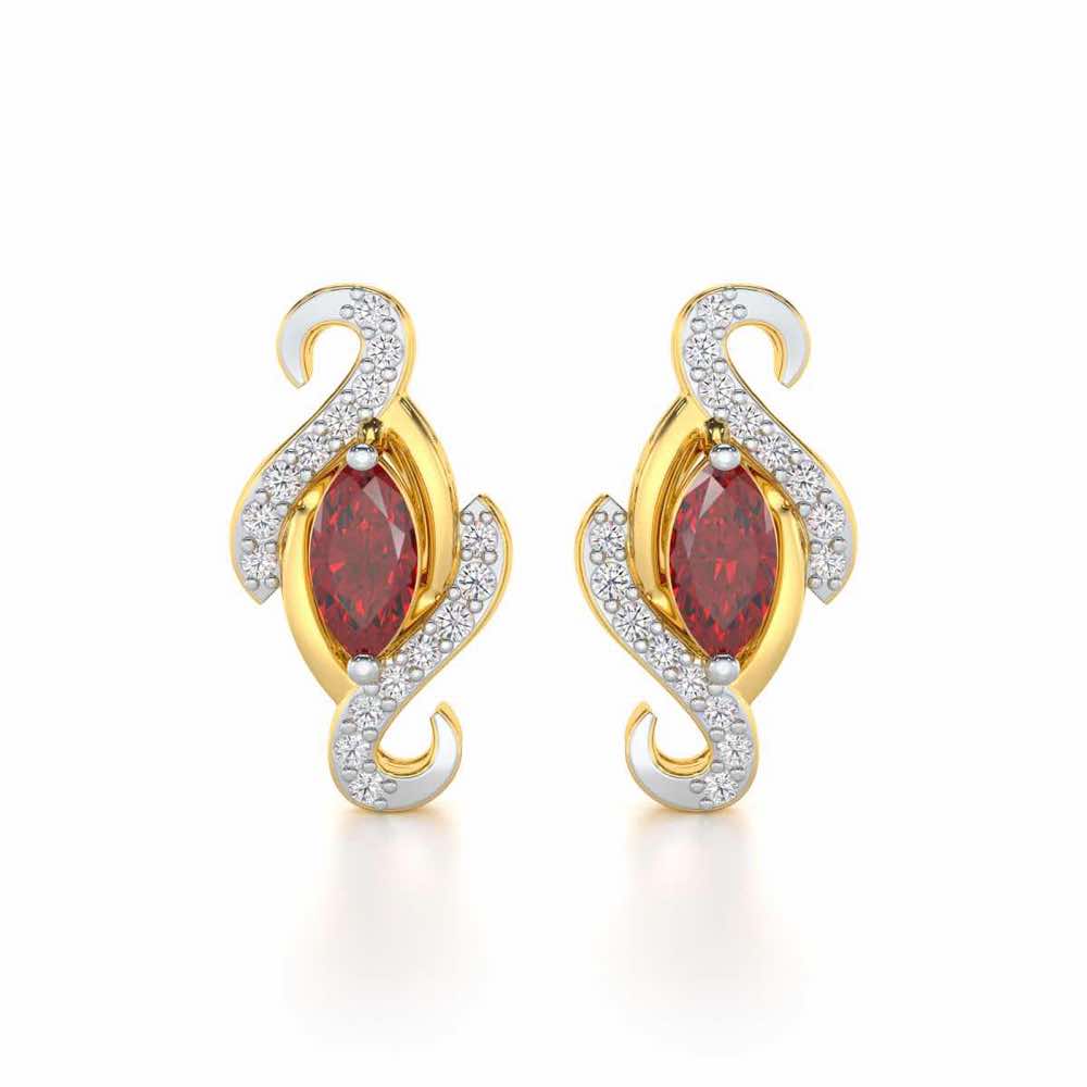 Ethereal Epiphany Garnet Silver Earrings