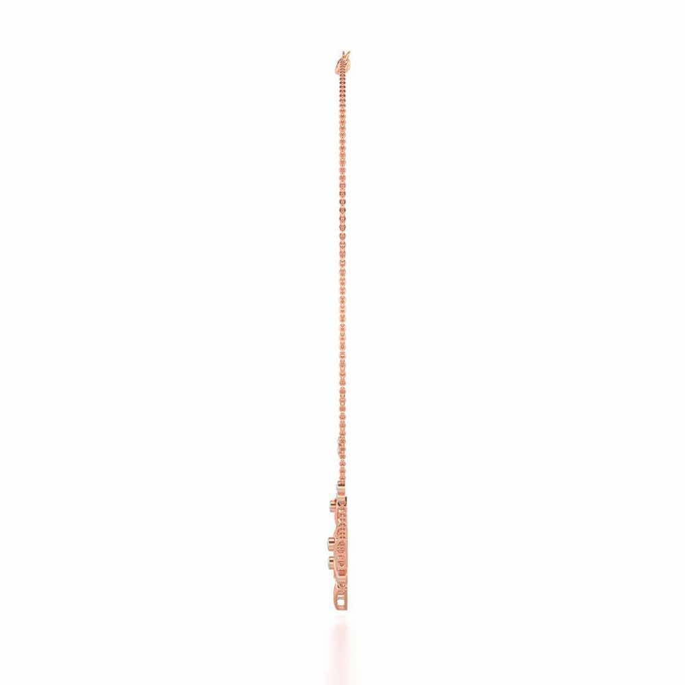 Fi-Cut Silver Necklace - Rose Gold - Image 4