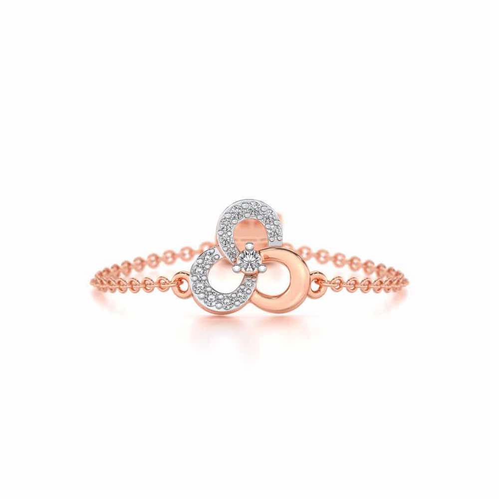 Flower Dot Silver Ring - Rose Gold - Image 5