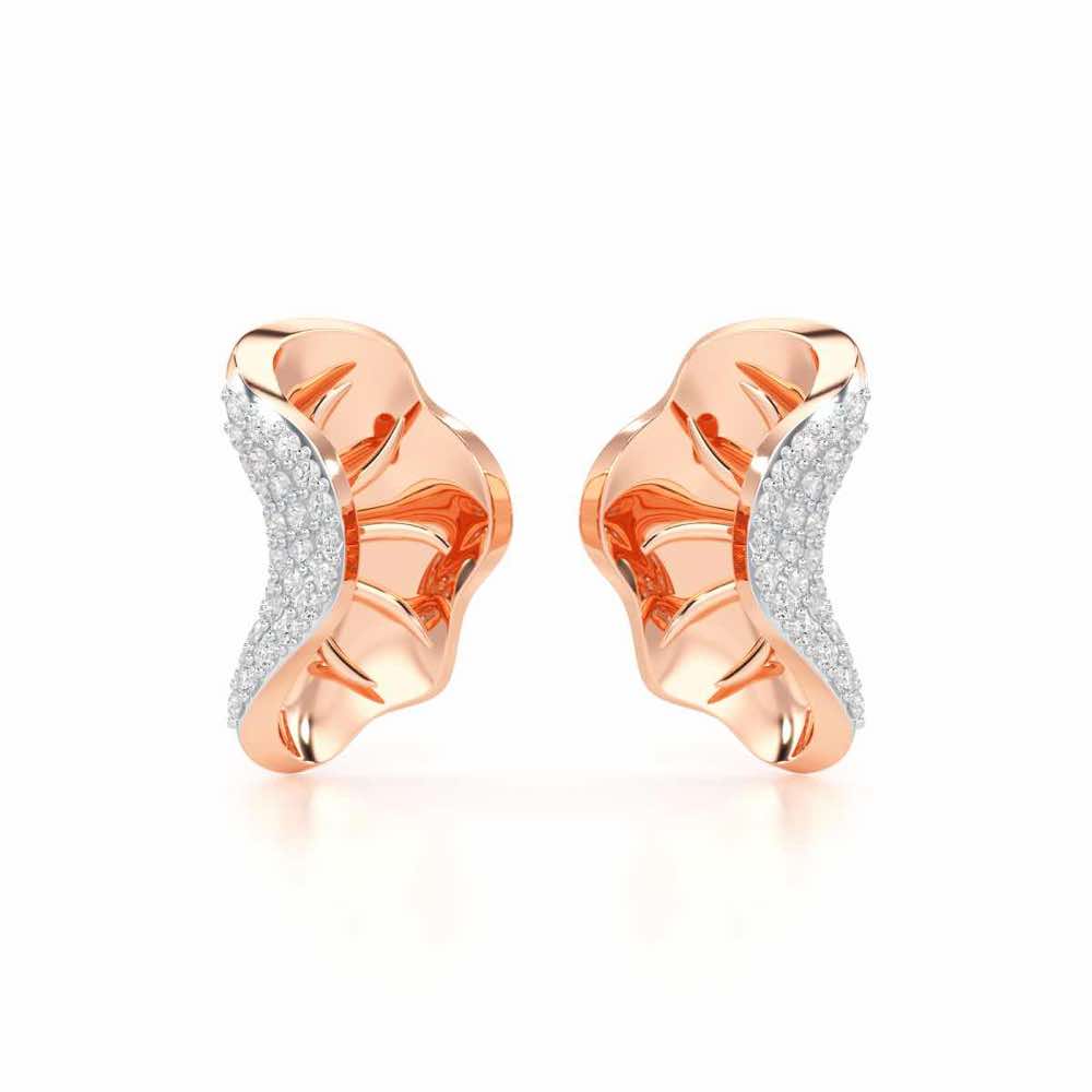 Half Bloom Silver Earrings