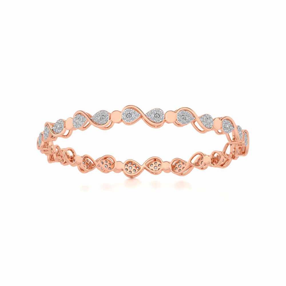 Leeway Silver Bangles - Rose Gold - Image 5