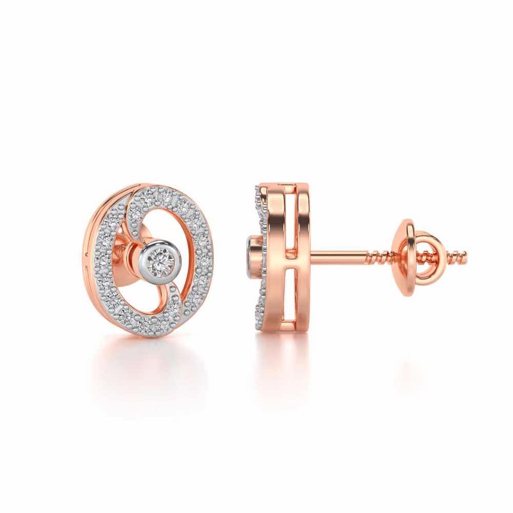 Luck All Silver Earrings - Rose Gold - Image 4