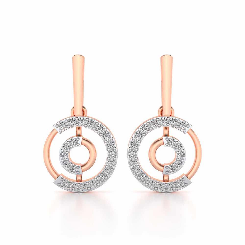 Lucky Circle Silver Earrings