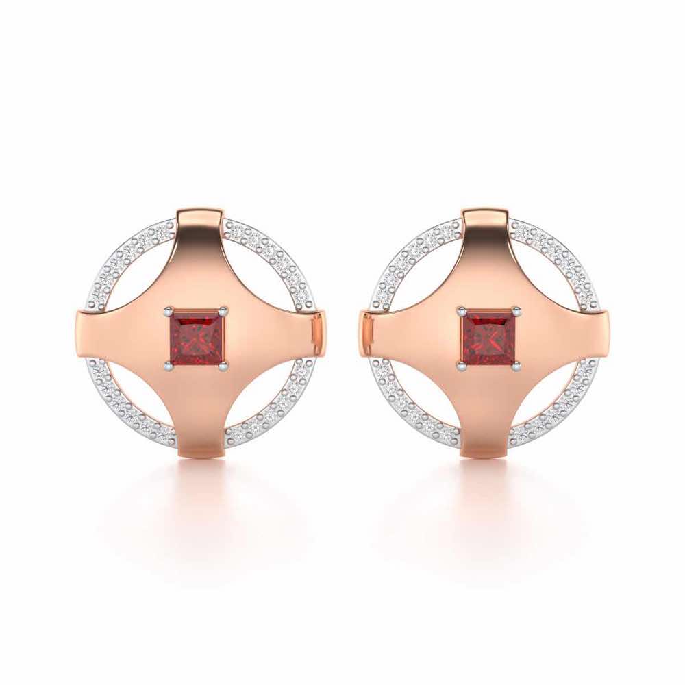 Luminous Lullaby Garnet Silver Earrings