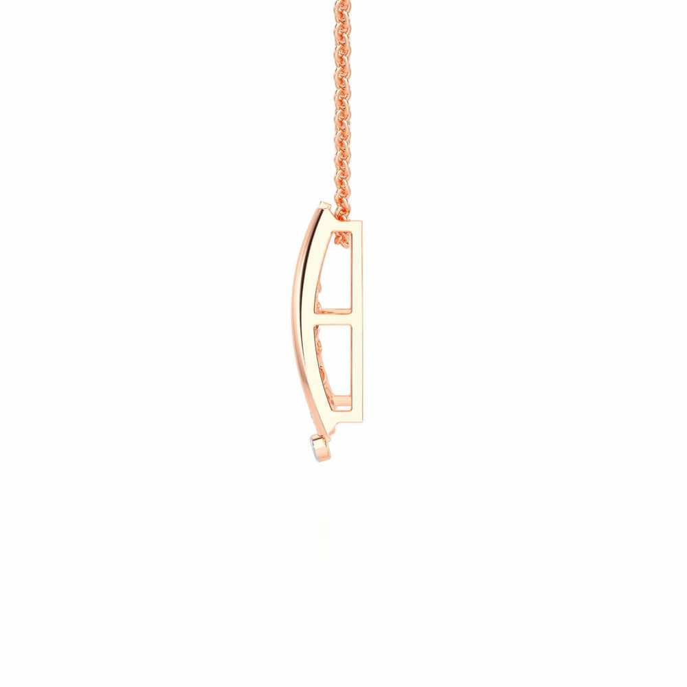Luxe Grace Silver Pendant - Rose Gold - Image 4