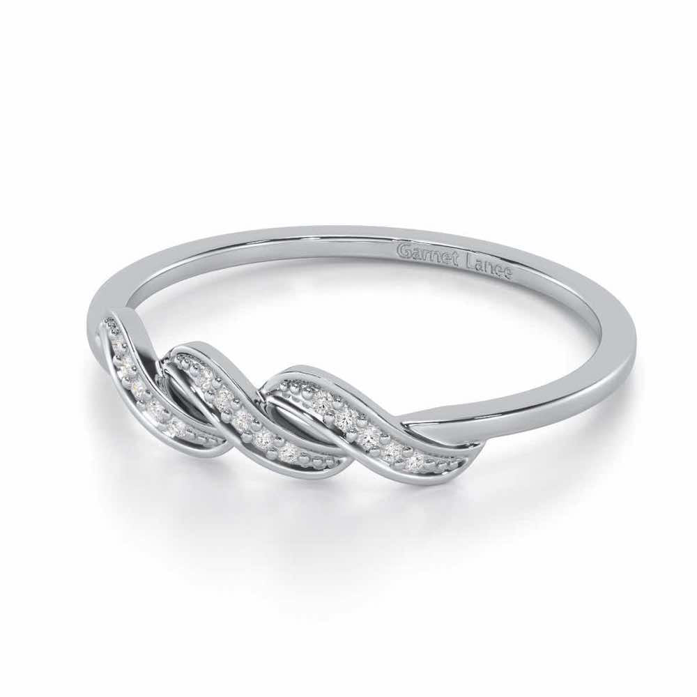 Opulent Beauty Silver Ring - White Gold - Image 2