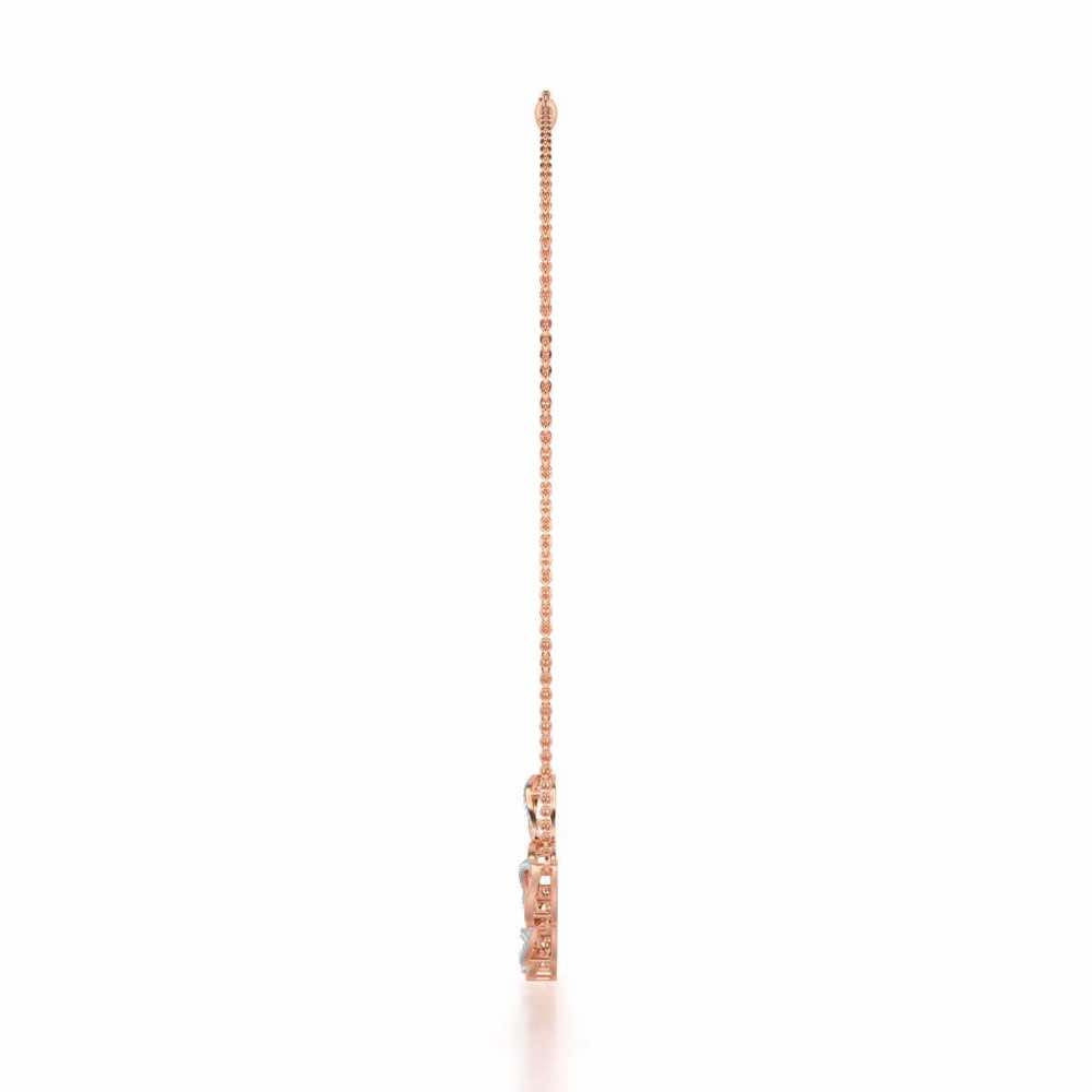 Opulent Charm Silver Necklace - Rose Gold - Image 4