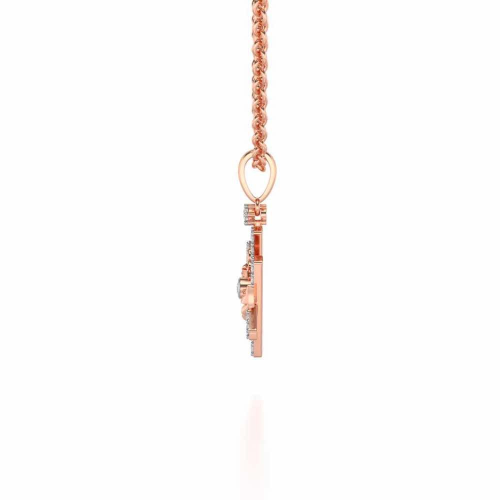 Pisces Silver Pendant - Rose Gold - Image 4