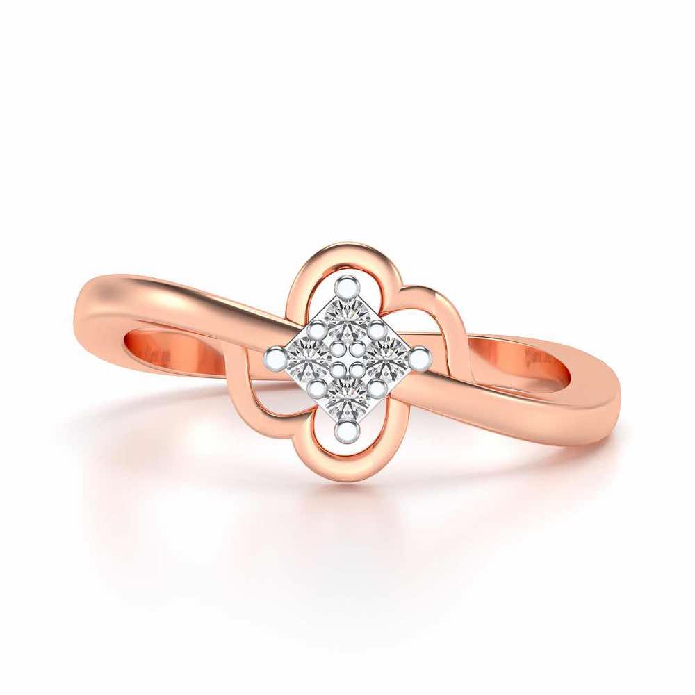 Quad Vignette Silver Ring - Rose Gold - Image 5