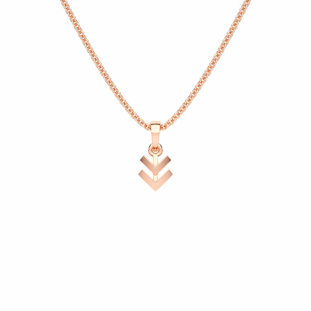 Double Arrow Gold Pendant