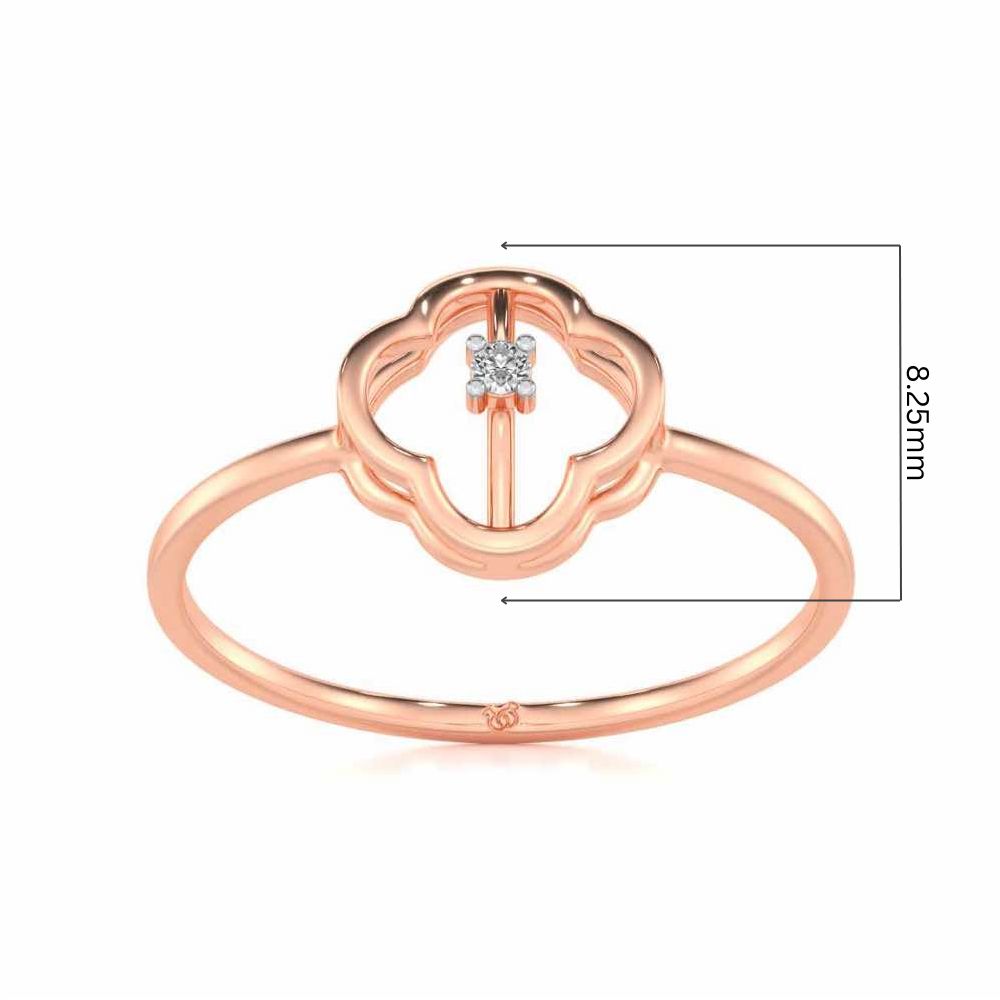 Fenced Flora Silver Ring - Rose Gold - Image 5