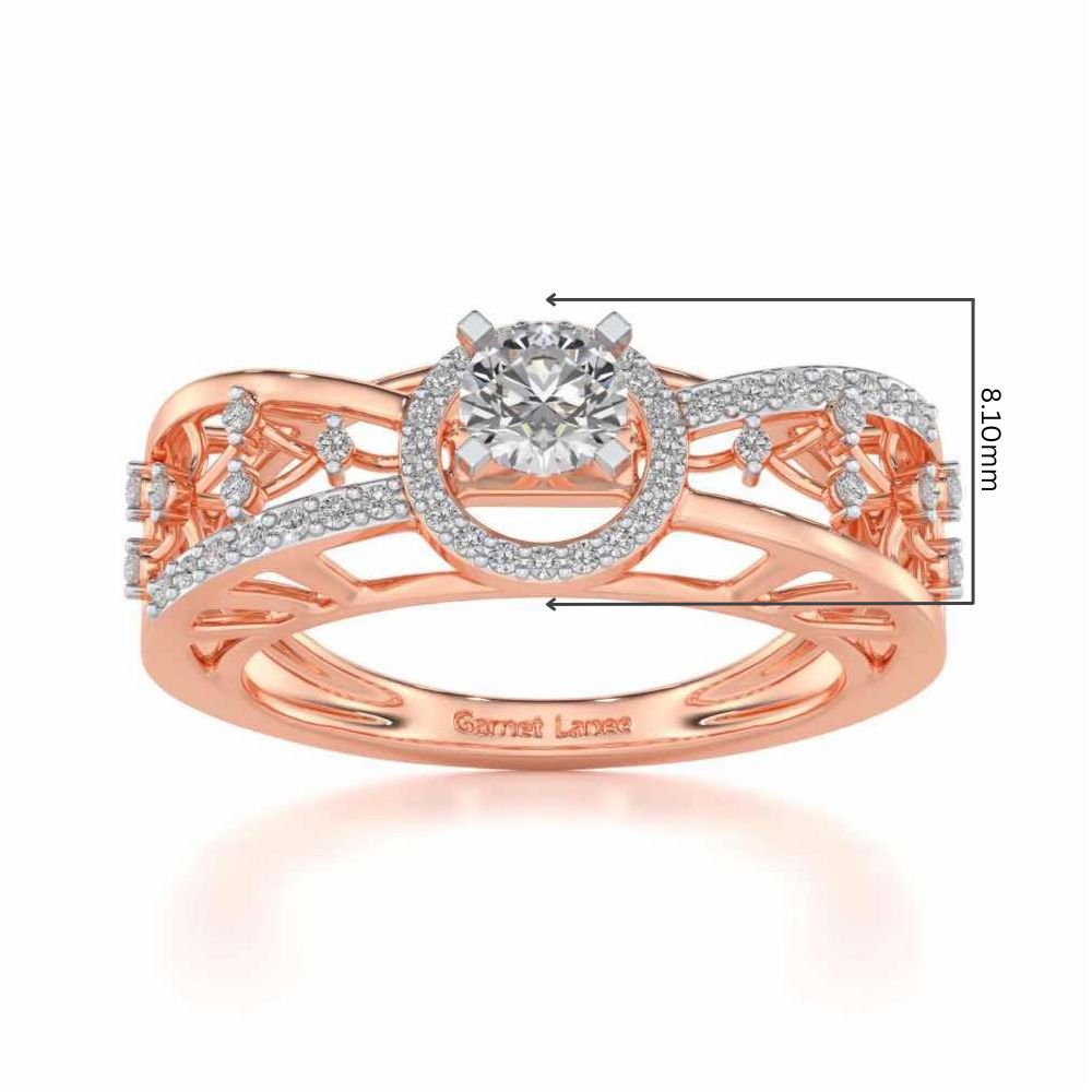 Vanshika Solitaire Ring - Rose Gold - Image 5