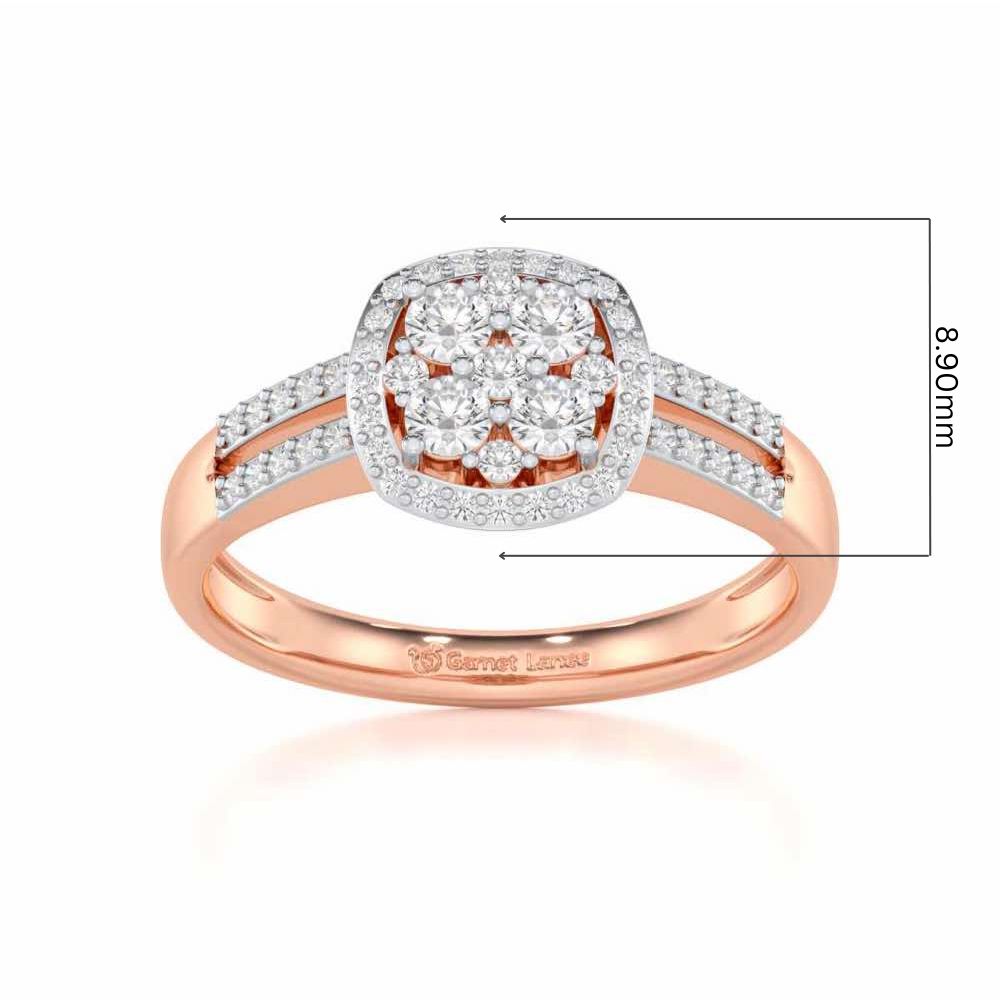 Gracious Glow Silver Ring - Rose Gold - Image 5
