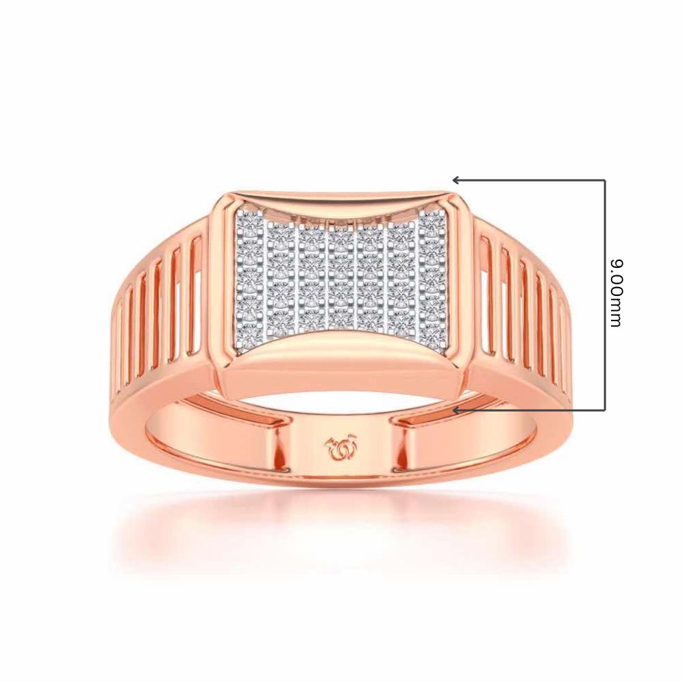 Noble Silver Ring For Men - Rose Gold - Image 5