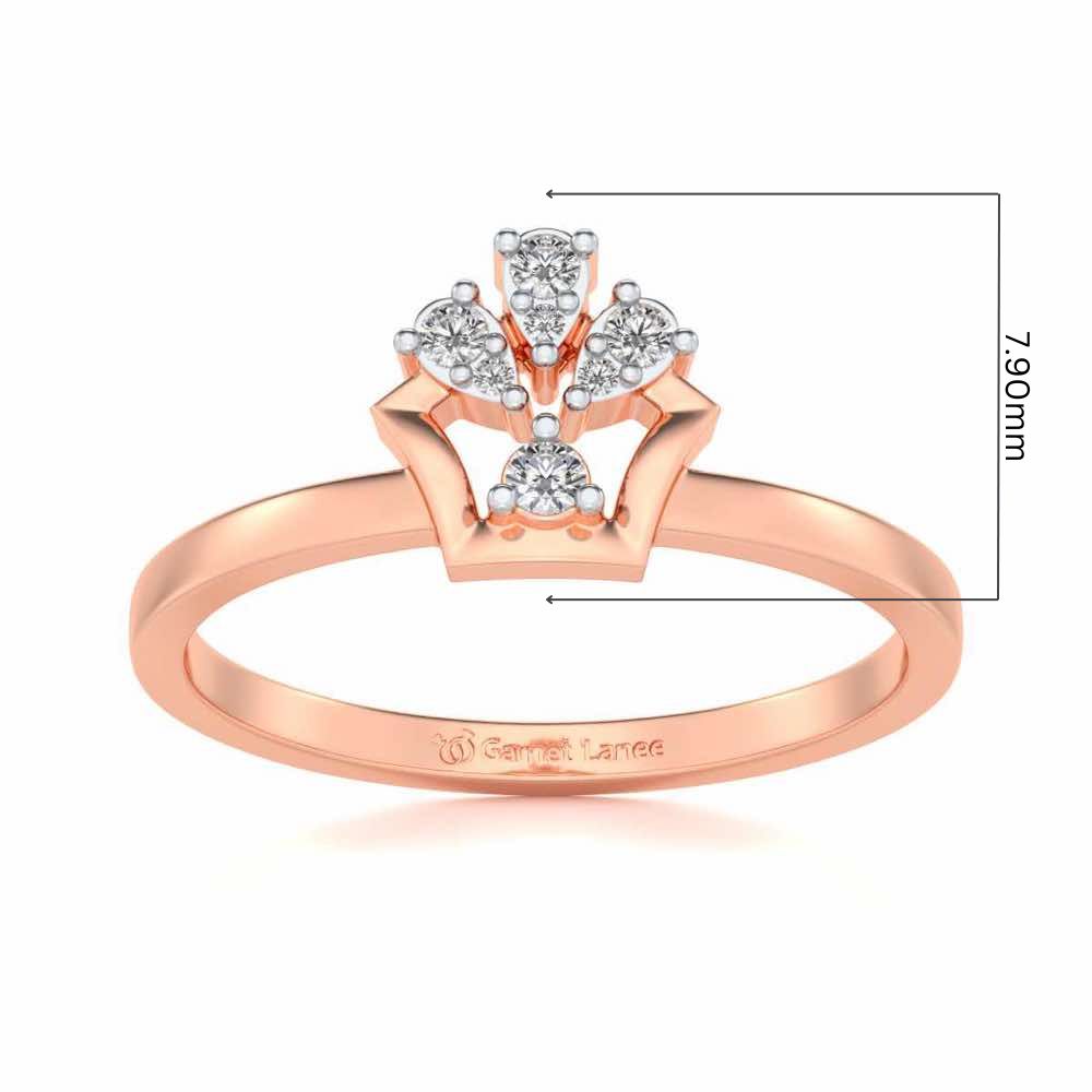 Isha Silver Ring - Rose Gold - Image 5