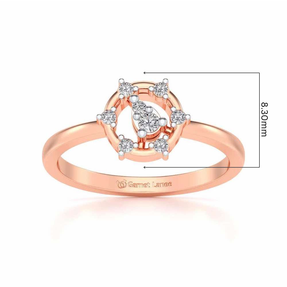 Bhanumati Silver Ring - Rose Gold - Image 5