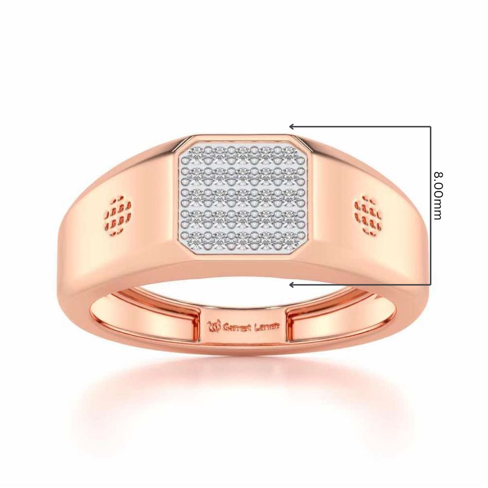 Extravagant Silver Ring For Men - Rose Gold - Image 5