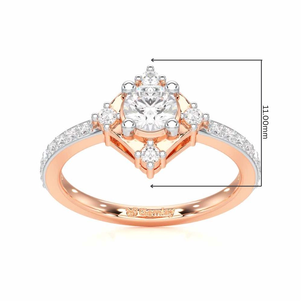 Graceful Opulence Solitaire Ring - Rose Gold - Image 5