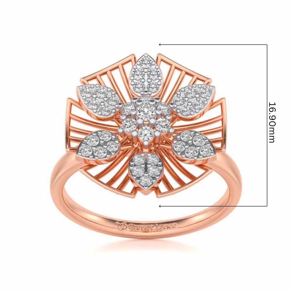 Heart Wish Silver Ring - Rose Gold - Image 5